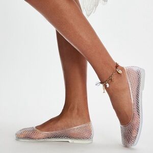 Jeffrey Campbell Suni Jelly Flats. Clear. Size US Women’s 10.